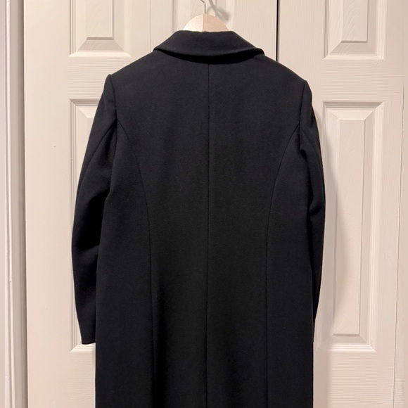 Havec Wool and Cashmere Tailored Long Coat in Black - Picture 6 of 9